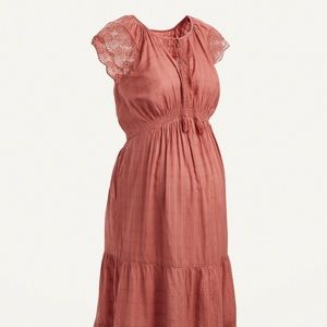 Old Navy women’s maternity XS pink midi dress
